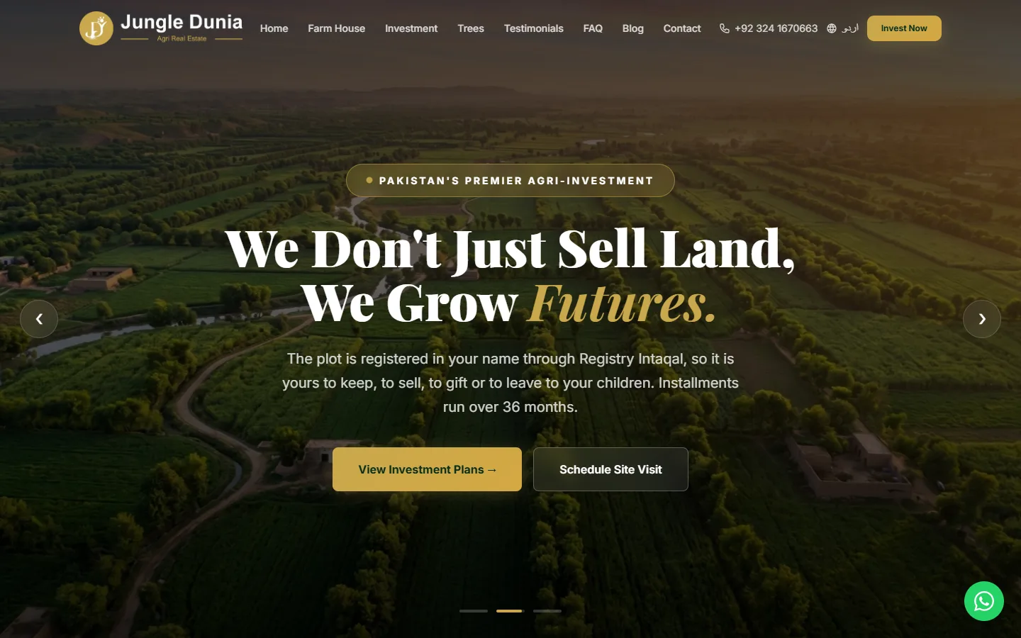 The Jungle Dunia agroforestry and land investment website